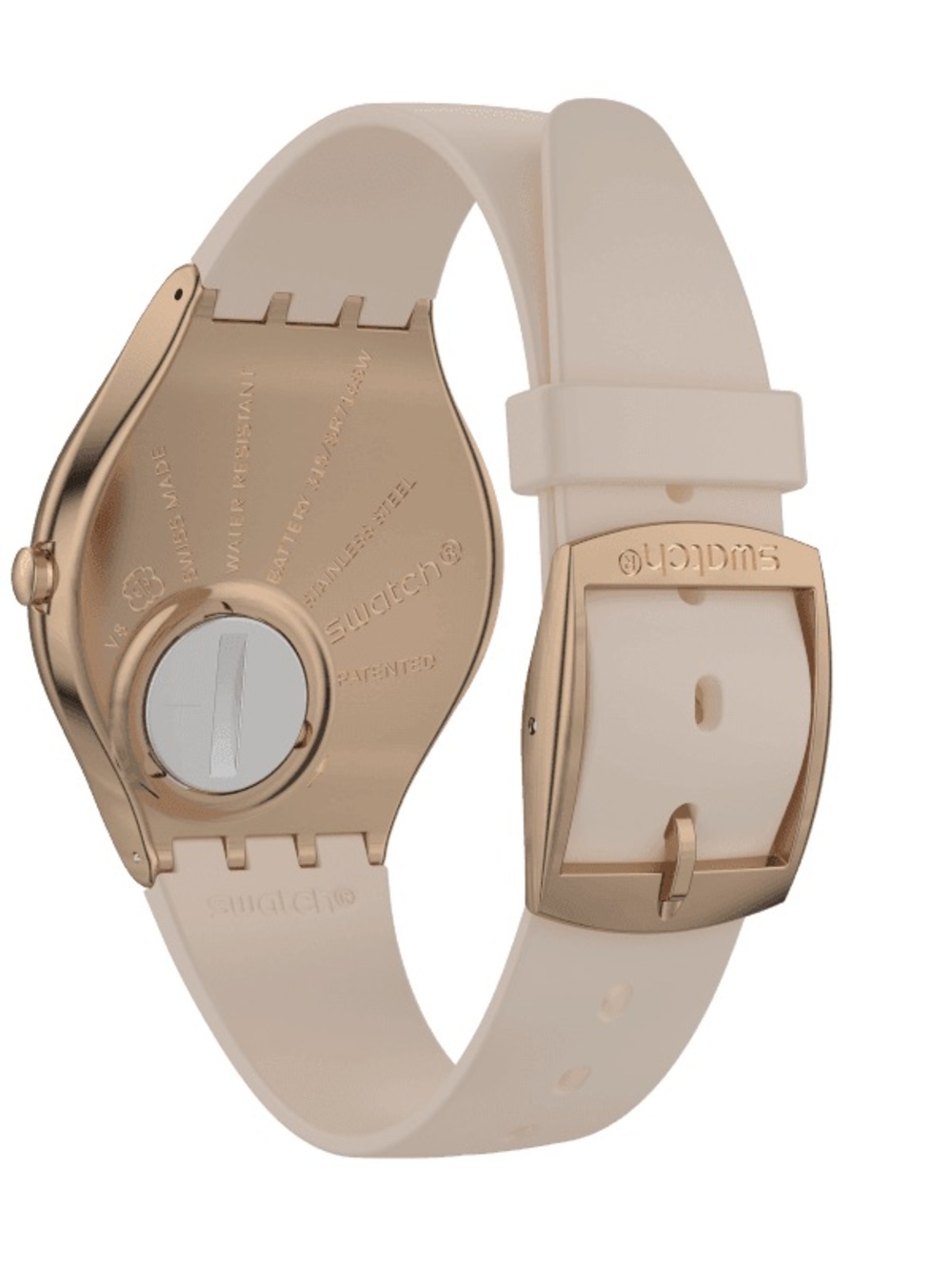 Swatch SKINROSEE - Silicone Strap with Rose Gold Case Watch - Picture 4 of 8